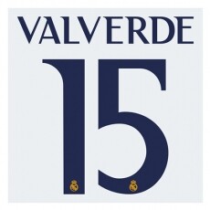 23-24 Real Madrid Home NNs,VALVERDE 15 발베르데(레알마드리드)