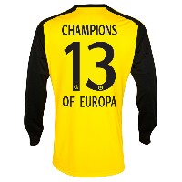 13-14 Chelsea Home Goalkeeper Jersey with Champions of Europa 13 Printing