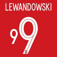 18-19 Poland Away NNs,LEWANDOWSKI #9 레반도프스키(폴란드)